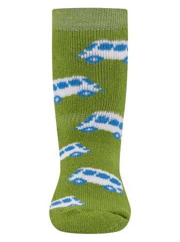 ewers 2er-Set: ABS-Socken "SoftStep Bus" in Grün