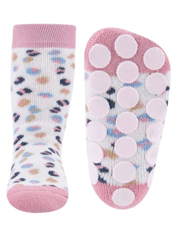 ewers 2er-Set: ABS-Socken in Weiß/ Rosa