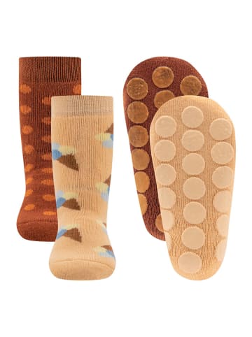 ewers ABS-Socken "Eis/Punkte" in Beige/ Hellbraun