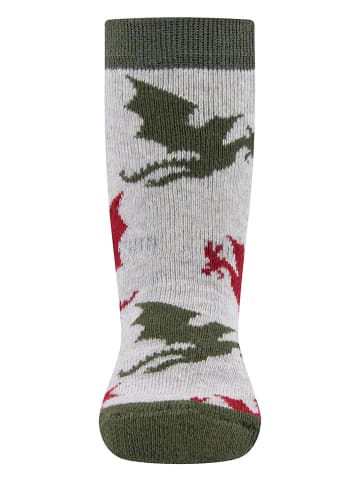 ewers 2er-Set: ABS-Socken in Anthrazit/ Rot