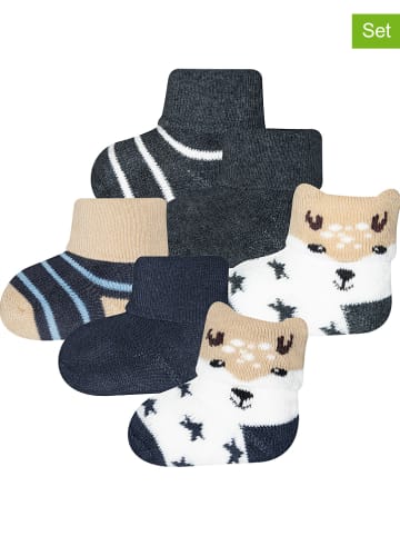 ewers 6er-Set: Babysocken in Weiß/ Grau/ Beige