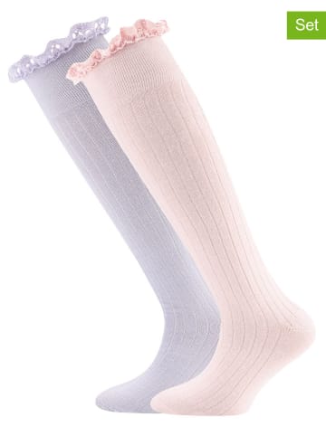 ewers 2er-Set: Kniestrümpfe in Lila/ Rosa