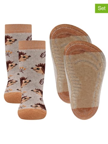 ewers 2er-Set: Socken in Hellbraun