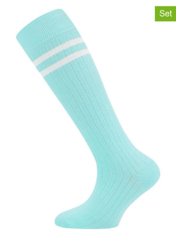 ewers 2er-Set: Kniestrümpfe in Hellblau