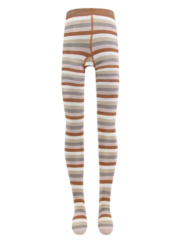 ewers Strumpfhose "Ringel" in Hellbraun/ Rosa