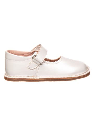 lamino Leder-Barfuß-Ballerinas in Weiß