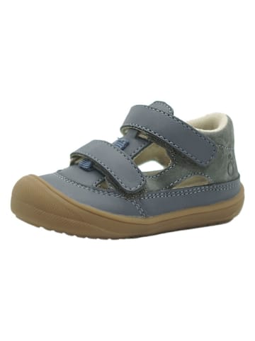 lamino Leren enkelsandalen blauw