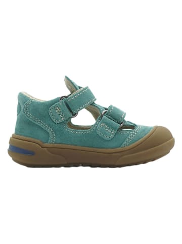 lamino Leren enkelsandalen turquoise