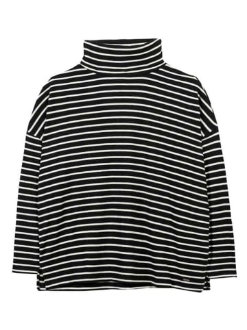 Herrlicher Longsleeve in Schwarz/ Weiß