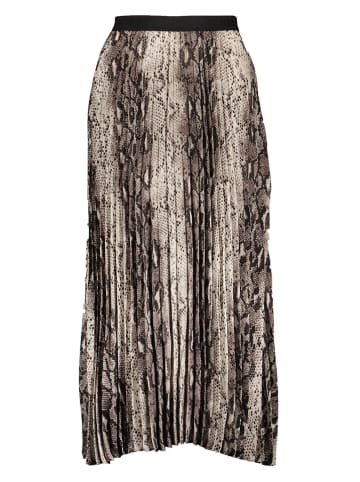 Herrlicher Plissérok bruin/beige