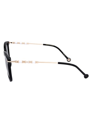Carolina Herrera Damen-Sonnenbrille in Dunkelblau/ Gold/ Schwarz