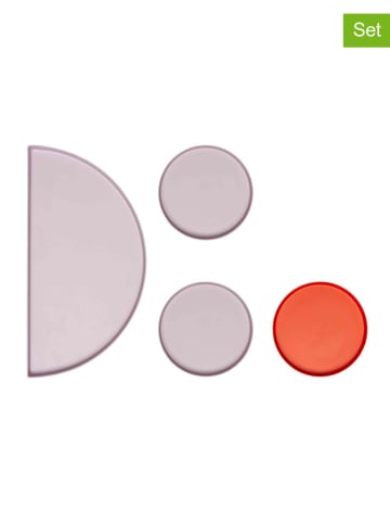 Design Letters Miski dekoracyjne (4 szt.) w kolorze fioletowo-pomarańczowym