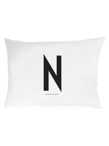 Design Letters Kussenhoes "N" wit - (L)70 x (B)50 cm