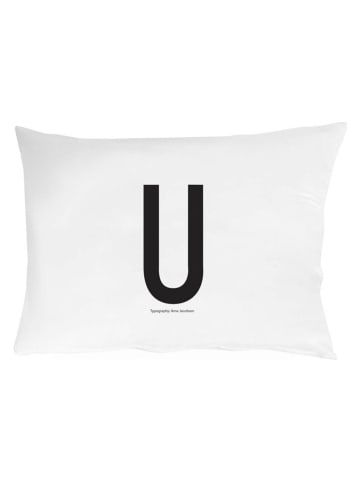 Design Letters Kussenhoes "U" wit - (L)70 x (B)50 cm