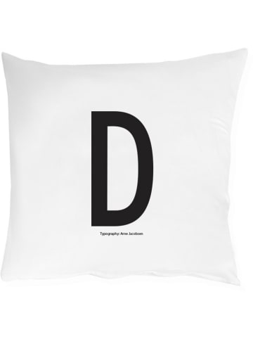 Design Letters Kissenhülle in Weiß - (L)80 x (B)80 cm