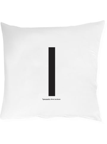 Design Letters Kissenhülle in Weiß - (L)80 x (B)80 cm