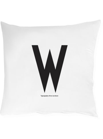 Design Letters Kissenhülle in Weiß - (L)80 x (B)80 cm