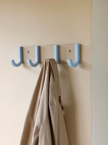 Design Letters Hackenleiste in Beige/ Hellblau - (B)43 x (H)10 x (T)8,8 cm