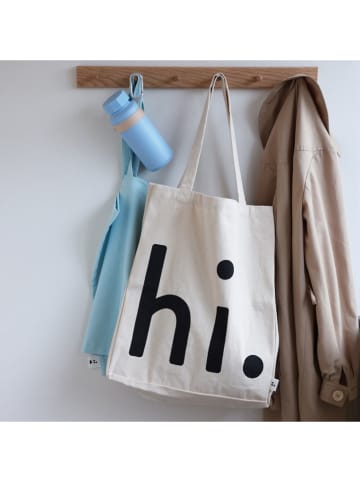 Design Letters Boodschappentas ''hi.'' beige - (B)40 x (H)45 x (D)17 cm