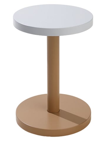 Design Letters Bijzettafel lichtbruin/wit - (H)45 x Ø 31 cm