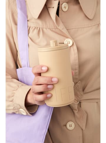 Design Letters Thermobecher "Life" in Beige - 350 ml