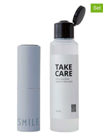 Design Letters 2-delige handontsmettingsmiddel "Smile" transparant/lichtblauw