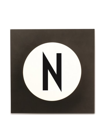 Design Letters Wandhaken "N" in Schwarz - (B)9 x (H)14 cm