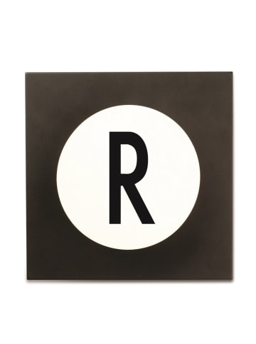 Design Letters Wandhaken "R" in Schwarz - (B)9 x (H)14 cm