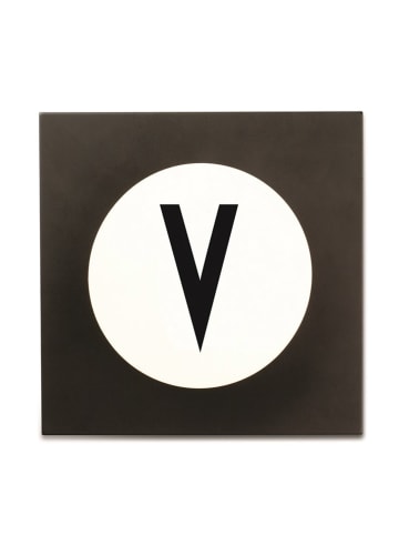 Design Letters Wandhaak "V" zwart - (B)9 x (H)14 cm