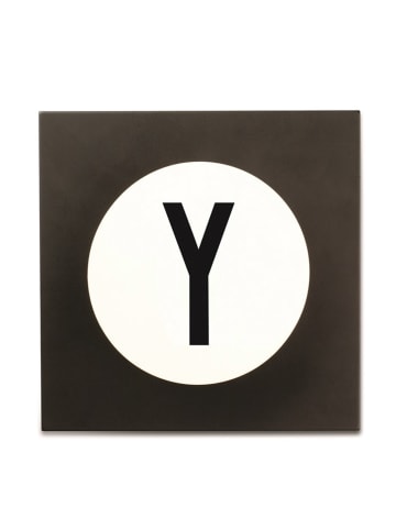 Design Letters Haczyk ścienny "Y" w kolorze czarnym - 9 x 14 cm
