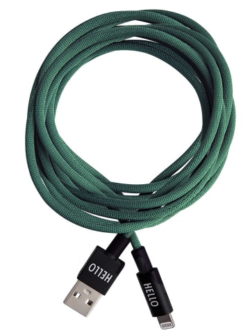 Design Letters Kabel Lightning w kolorze zielonym - dł. 185 cm