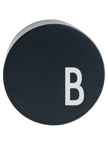Design Letters Ladestecker "My Charger - B" in Schwarz - Ø 4,5 cm