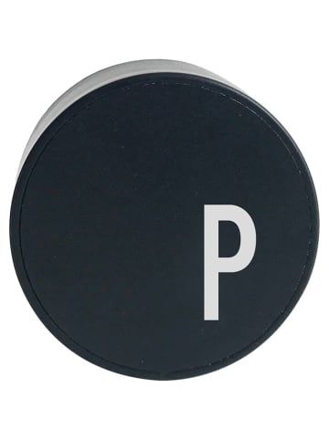 Design Letters Ladestecker "My Charger - P" in Schwarz - Ø 4,5 cm