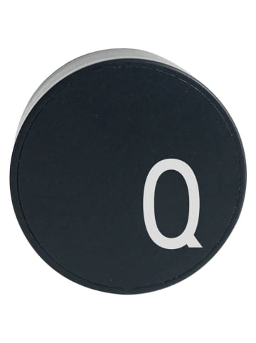 Design Letters Ladestecker "My Charger - Q" in Schwarz - Ø 4,5 cm