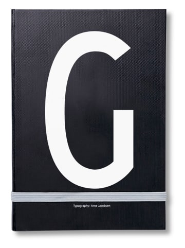 Design Letters Notizbuch in Schwarz/ Weiß