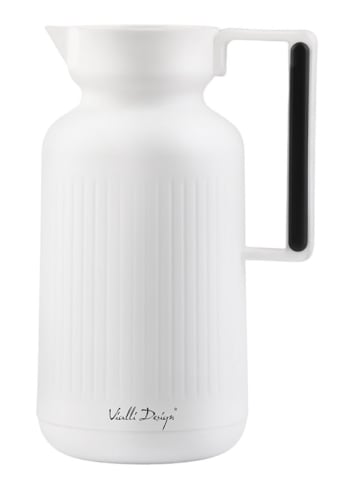 Vialli Design Thermokanne "Lungo" in Weiß - 1 l