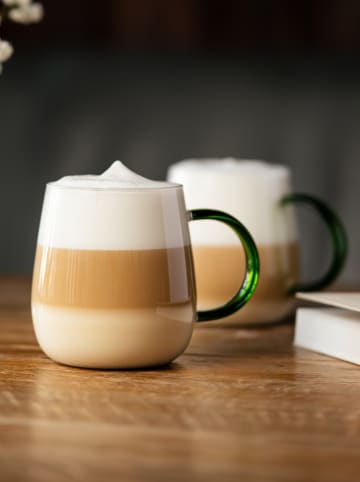 Vialli Design Szklanki (2 szt.) "Bolla" w kolorze zielonym - 400 ml