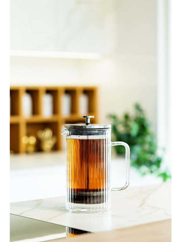 Vialli Design Theekan "Tulip" transparant/zilverkleurig - 1 l