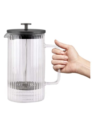 Vialli Design Teekanne "Tulip" in Transparent/ Grau - 1 l