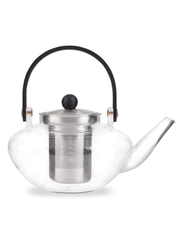 Vialli Design Theepot "Eva" transparant/zilverkleurig - 800 ml