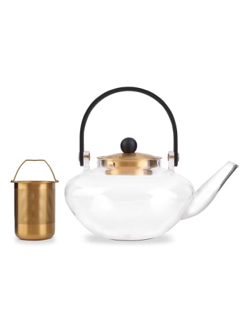 Vialli Design Theepot "Eva" transparant/goudkleurig - 800 ml