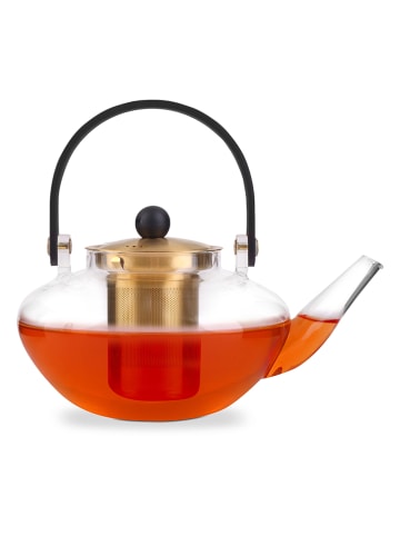 Vialli Design Teekanne "Eva" in Transparent/ Gold - 800 ml