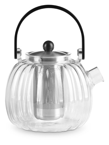 Vialli Design Theepot "Volare" transparant/zilverkleurig - 1 l