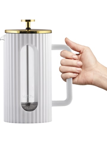 Vialli Design French-Press "Livio" in Weiß - 1 l