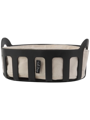 Vialli Design Brotkorb "Livio" in Schwarz - (B)24 x (H)18 x (T)8,5 cm