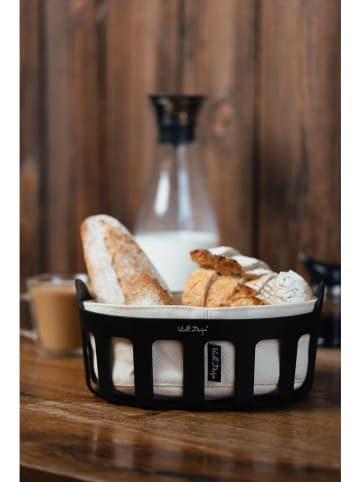 Vialli Design Brotkorb "Livio" in Schwarz - (B)24 x (H)18 x (T)8,5 cm