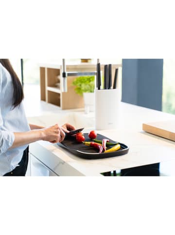 Vialli Design Dwustronna deska w kolorze czarnym do krojenia - 39 x 24,5 cm