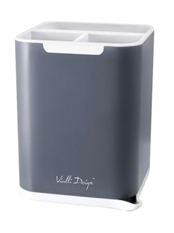 Vialli Design Utensilienhalter in Grau - (B)11 x (H)14,5 x (T)11 cm
