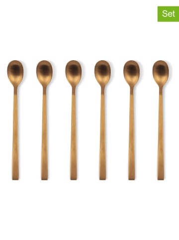 Vialli Design 6er-Set: Cocktaillöffel in Gold
