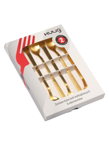 Vialli Design 6er-Set: Cocktaillöffel in Gold